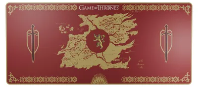 Zdjęcie produktu dla Lexip HBO Game of Thrones - Lannister Edition, Czerwony, Obraz, Neopren, Podkładka antypoślizgowa, Podkładka dla graczy