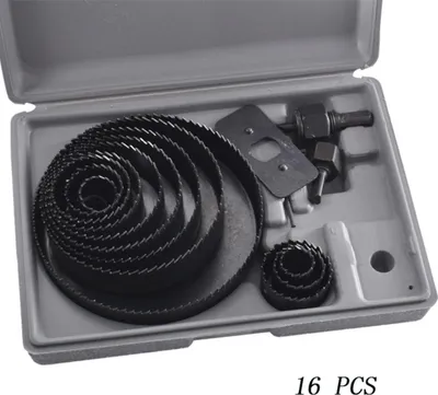 Immagine prodotto di INF Set di seghe a tazza Acciaio al carbonio da 16 pezzi - Taglio legno