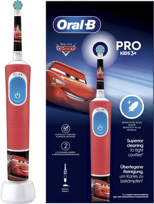 Immagine prodotto di Oral-B | Spazzolino elettrico - D103 Cars - Blu - Per bambini - 2 modalità di pulizia - Cura delicata