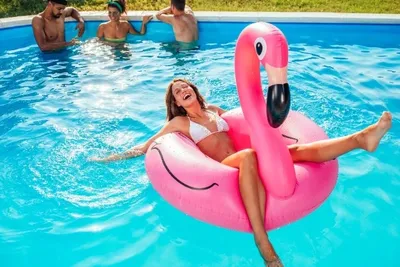 Obrázok produktu pre Nafukovacie Koleso Bazén Vodné Koleso Matrac Plameniak 120Cm Veľký