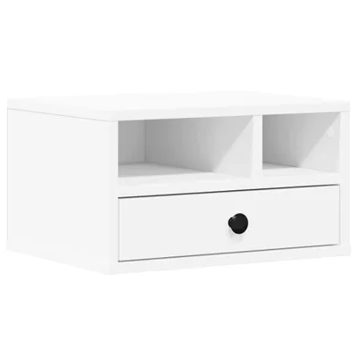 Zdjęcie produktu dla vidaXL Stojak na drukarkę biały 40x32x22,5 cm Materiał drewnopochodny