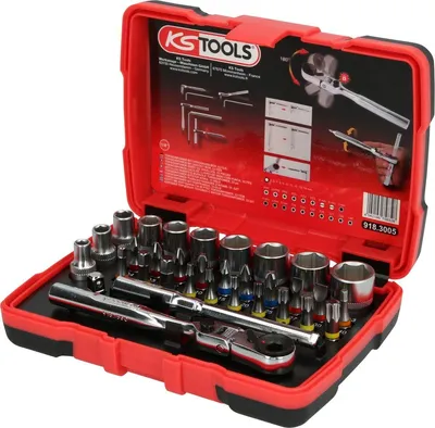Obrázek produktu pro 918.3005: Sada vrtáků 1/4", 33 kusů, v plastovém boxu