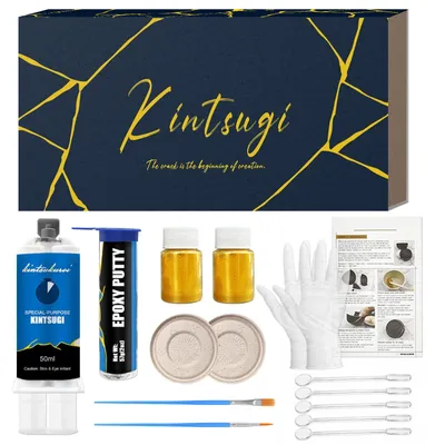 Zdjęcie produktu dla Zestaw do naprawy ceramiki metodą kintsugi – zawiera narzędzia