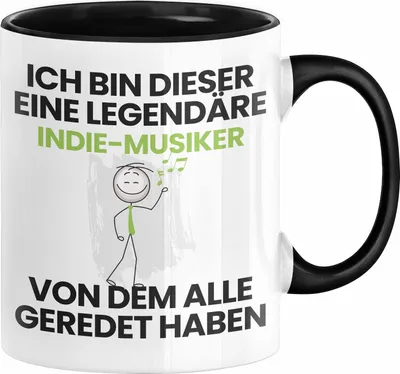 Produktbild von Indie-Musiker Geschenk Tasse Lustige Geschenkidee Geburtstag für Indie-Musiker Ich Bin Dieser Legendäre Indie-Musiker Von Dem Alle Geredet Haben Kaffee-Becher (Schwarz)