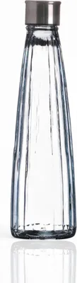 Produktbild von Vintage Glas-Wasserflasche 750ml – Linear – Pastellfarben, blau