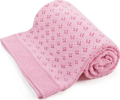 Obrázok produktu pre Bellochi detská deka - 100% bambus - mäkká - 100x80 cm - ažurový - rosa