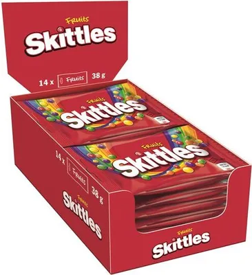 Produktbild von Skittles Fruits Beutel 14 x 38g