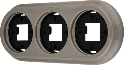 Image de Cadre porcelaine rétro apparent triple I QR1 gris-beige