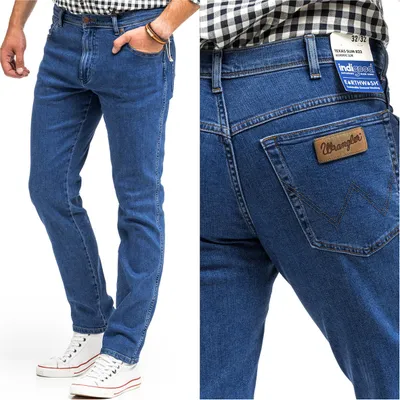 Obrázek produktu pro WRANGLER, Pánské džíny, rovný střih, TEXAS SLIM, W42 L34, Blau, Jeans, baggyjeans, buggy