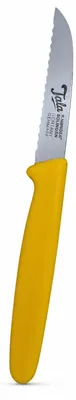 Gekarteltes Gemüsemesser 19,5 cm, RVS, gelb