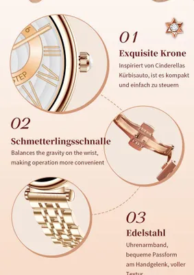 Produktbild von Damen Smartwatch mit Telefonfunktion, 1,09 Zoll 123 Sportarten|SpO2|Menstruationszyklus|Herzfrequenzmesser|Schlafmonitor Android iOS (Gold)