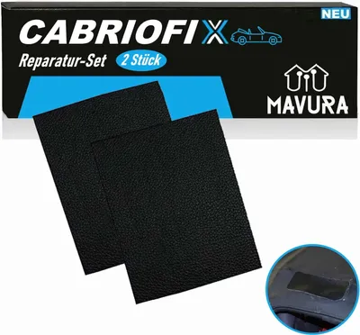 Obrázok produktu pre CABRIOFIX sada na opravu strechy kabrioletu samolepiaca všetky značky 2xčierna