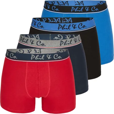 Produktbild von 4er Pack Phil & Co Berlin Jersey Boxershorts Trunk Short Pant FARBWAHL - Farbe: DESIGN 18, Grösse: XL