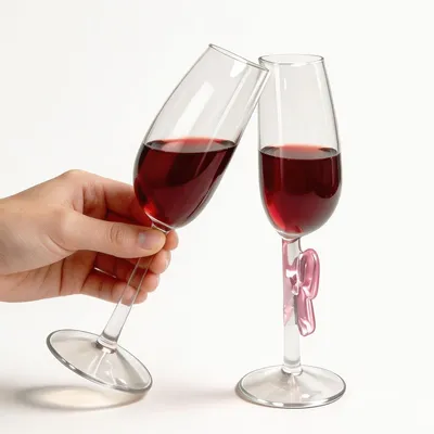 Imagen del producto de Copas de vino tinto, juego de 2 unidades, transparentes, para amantes del vino
