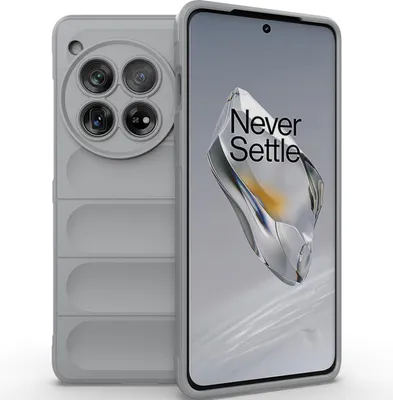 Produktbild von Handyhülle für OnePlus 12 5G Weich TPU Silikon Stossfest Anti-rutsch Hülle Grau
