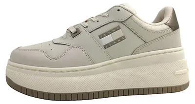Image de Chaussures de sport pour femmes Tommy Hilfiger, modèle à lacets, couleur beige