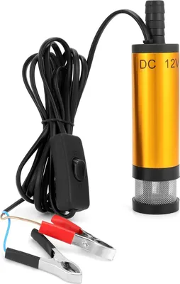 Produktbild von 12V 38MM Wasserpumpe, Dieselpumpe mit Clip, Edelstahl, 3M Netzkabel, für Diesel, Kerosin, Wasser