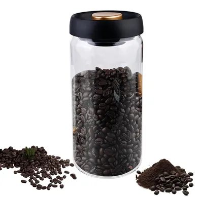Kaffeedose mit Vakuumdeckel, 1800 ml, Glas, luftdicht