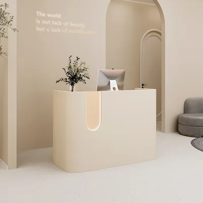 Produktbild von 360Home Geschäft kleine Trese Empfangstisch Kasse Laden Theke Empfangstheke Beige 120x60cm