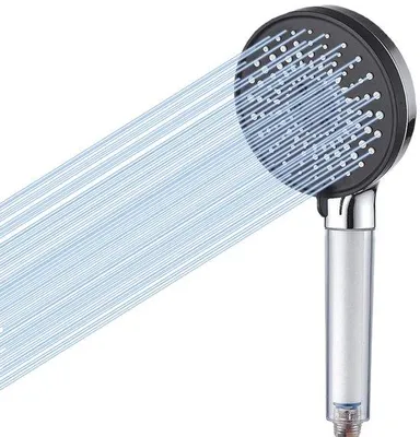 Obrázok produktu pre Ibenzoa® Sprchová hlavica šetriaca vodu s turbotechnológiou, 5 režimov prúdu, chrómované ABS, ľahká a odolná proti korózii