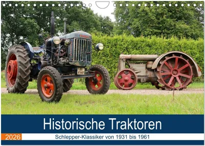 Produktbild von Historische Traktoren 2026 (Wandkalender 2026 DIN A4 quer), CALVENDO Monatskalender