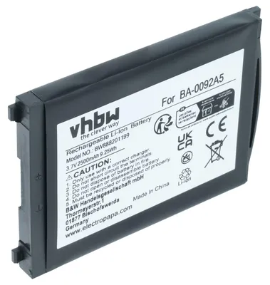 Produktbild von vhbw Akku kompatibel mit CipherLab RS30 Barcodescanner POS (2500 mAh, 3,7 V, Li-Ion)