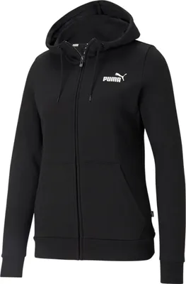 Produktbild von PUMA Essentials Small Logo Fleece Kapuzenjacke Damen 01 - puma black XS