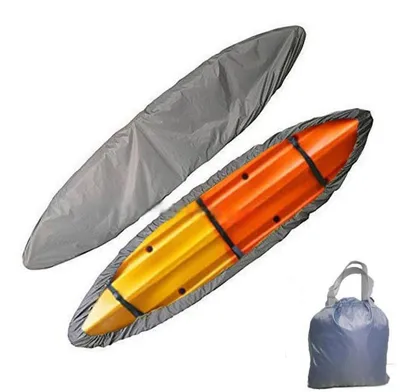 Image de Housses de kayak - Protection étanche Oxford résistante - Gris, pour kayaks de 5,5 à 6 mètres