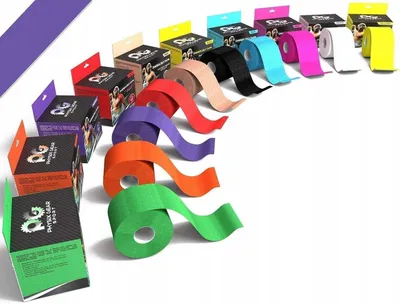 Zdjęcie produktu dla Taśma kinezjologiczna elastyczna wodoodporna tape 5 cm x 5 m Fioletowa