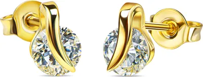 Produktbild von Ohrringe Gold 585 mit Zirkonia Stein Damen-Ohrstecker aus Gold