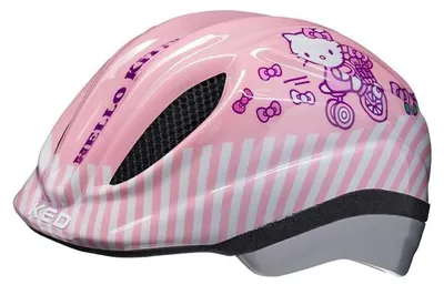 Produktbild von KED Meggy II Originals | Kinder Fahrradhelm Insektenschutznetz Integriertes LED-Rücklicht maxSHELL Technologie, hello kitty44-49 (XS)