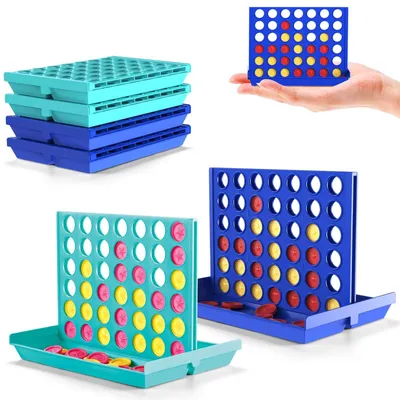 Produktbild von Vier gewinnt Reisespiel Mini Taschenformat - 11 x 8 cm - Blau oder Grün