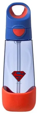 Produktbild von Trinkflasche aus Tritan mit Strohhalm, Superman, 600 ml - von B.box für Kinder