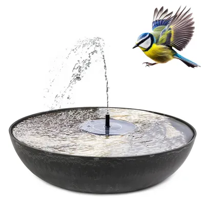 Image de Kit fontaine solaire pour l'extérieur - 45 cm bol noir
