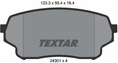 Produktbild von Textar Bremsbeläge vorne für Suzuki Grand Vitara 2,0 HDI 110 16V 7/2001-9/2005