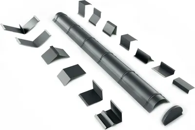 Produktbild von Roofart Firstblech 2 m lang halbrund Anthrazit RAL 7016