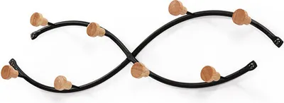 Immagine prodotto di Appendiabiti e ganci da parete, Anita Black, 8 ganci, nero, marrone