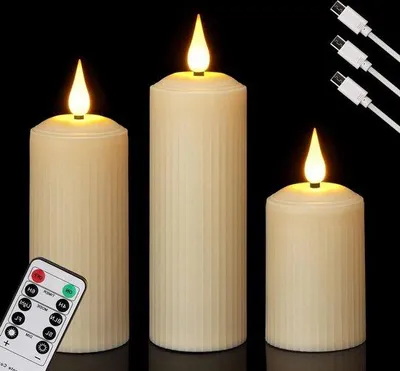Produktbild von Wasserdichte LED Kerzen mit Bewegungsflamme Warmweiss Dimmbar