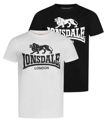Produktbild von Lonsdale Kelso Kurzarm-t-shirt 2 Einheiten Weiß,Schwarz M Mann Weiß,Schwarz M
