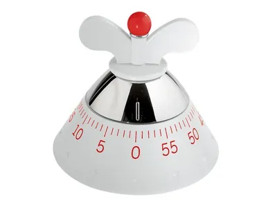 Zdjęcie produktu dla Budzik kuchenny Alessi - A09 W - Biały - Micheal Graves