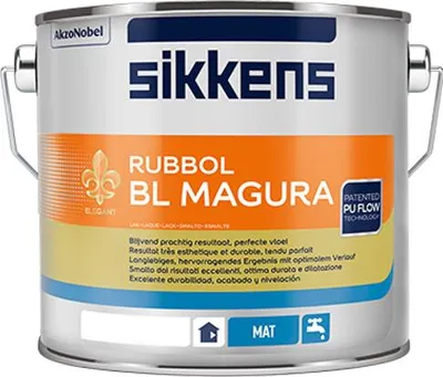 Produktbild von Sikkens Rubbol BL Magura, Mauerziegel, Zement, Panel, Polyvinylchlorid (uPVC) ohne Weichmacher, Holz, Halbmatt, Weiß, 12 m²/L, White, Polyurethan-Lack