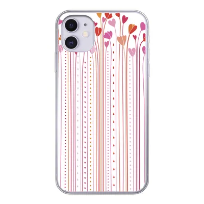 Produktbild von MuchoWow® Handyhülle Schutzhülle Hülle für iPhone 11 Eine Illustration der wachsenden Herzen Silikon Softcase Handy Hülle - Handytasche