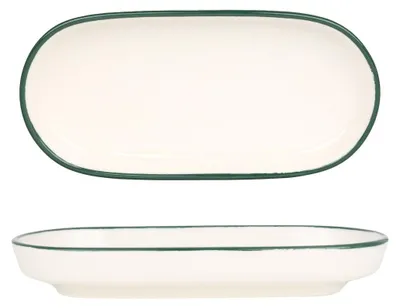 Produktbild von Rinart Servierschale - Green Edge - Porzellan - 16x8.5 cm