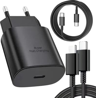 Immagine prodotto di Caricabatterie Samsung da 25 W e cavo USB-C da 1,8 m, nero