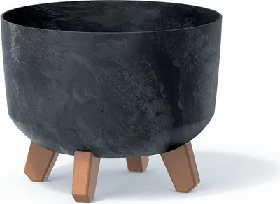 Produktbild von Kunststoff Blumentopf schwarz, grau Prosperplast 34,8 cm x 34,8 x 24