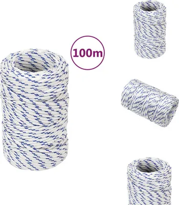 Immagine prodotto di vidaXL Corda da barca bianca 2 mm 100 m in polipropilene - Corde