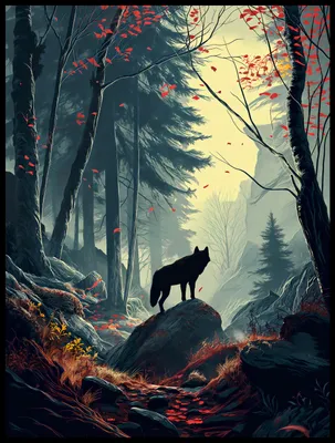 Produktbild von Poster 60x80cm Wald Echoes