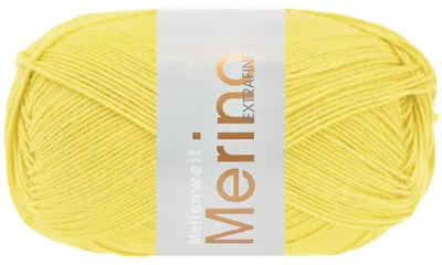 Zdjęcie produktu dla Lana Grossa MEILENWEIT 100 g MERINO EXTRAFINE miękka 4-warstwowa wełna merino 420 m kolor 2457 - żółty cytrusowy
