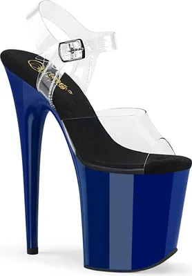 Produktbild von FLAMINGO-808 Damen Sandale von Pleaser, Transparent Blau , EU 41, US 11