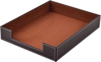 Obrázek produktu pro Kožený organizér do kanceláře, stohovatelný, na papíry, časopisy, šperky, kosmetiku